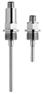 JUMO screw-in resistance thermometer with connection head form J, with stepped protection tube for air measurement (with 1 x Pt to Ø 2.6 mm, with 2 x Pt to Ø 3.5 mm)